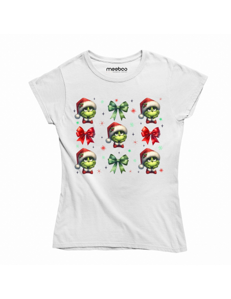 KOSZULKA DAMSKA Grinch i wstążki