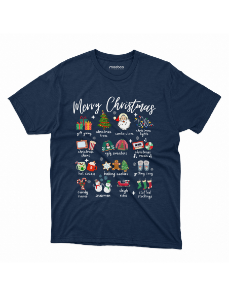 KOSZULKA DZIECIĘCA Merry Christmas - elementy świąteczne