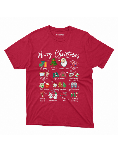 KOSZULKA DZIECIĘCA Merry Christmas - elementy świąteczne