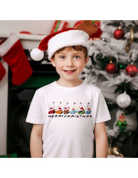 KOSZULKA DZIECIĘCA Merry Christmas Auta