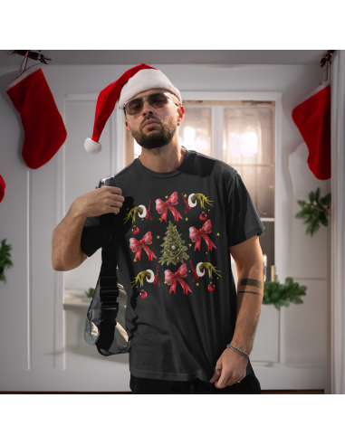 KOSZULKA MĘSKA Grinch, choinka i wstążki