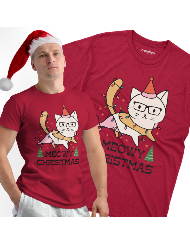 KOSZULKA MĘSKA Meowy Christmas