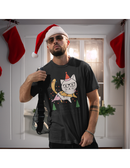KOSZULKA MĘSKA Meowy Christmas