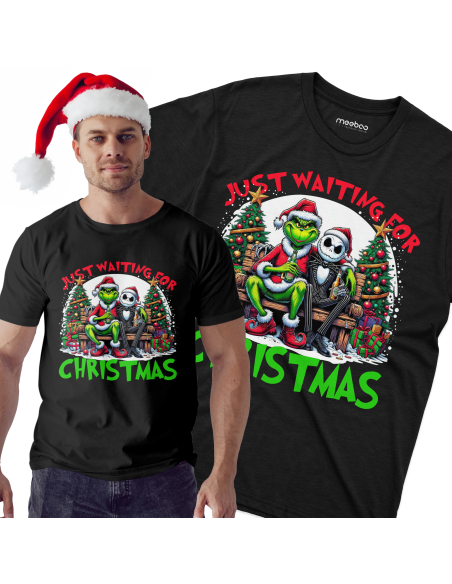 KOSZULKA MĘSKA Grinch just waiting for Christmas