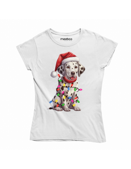 KOSZULKA DAMSKA Świąteczny dalmatyńczyk