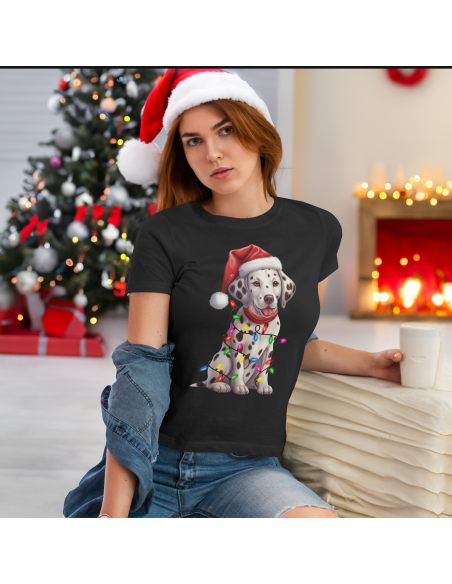 KOSZULKA DAMSKA Świąteczny dalmatyńczyk