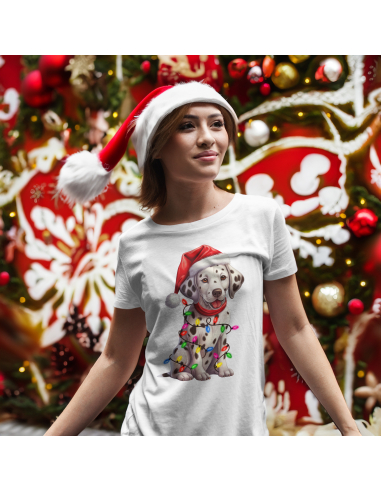 KOSZULKA DAMSKA Świąteczny dalmatyńczyk