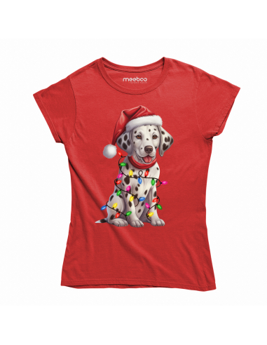 KOSZULKA DAMSKA Świąteczny dalmatyńczyk