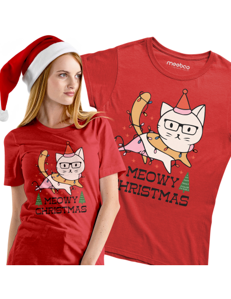 KOSZULKA DAMSKA Meowy Christmas