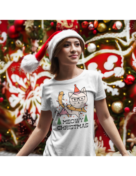 KOSZULKA DAMSKA Meowy Christmas