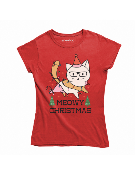 KOSZULKA DAMSKA Meowy Christmas