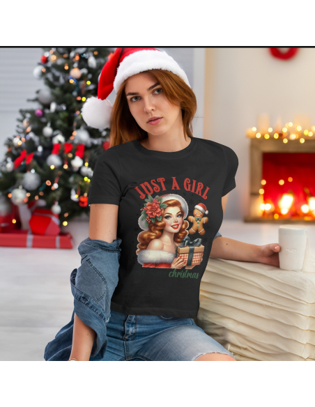 KOSZULKA DAMSKA Just a girl who loves Christmas