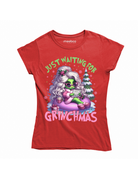 KOSZULKA DAMSKA Just waiting for Grinchmas