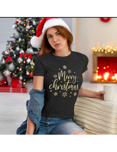 KOSZULKA DAMSKA Gold Merry Christmas