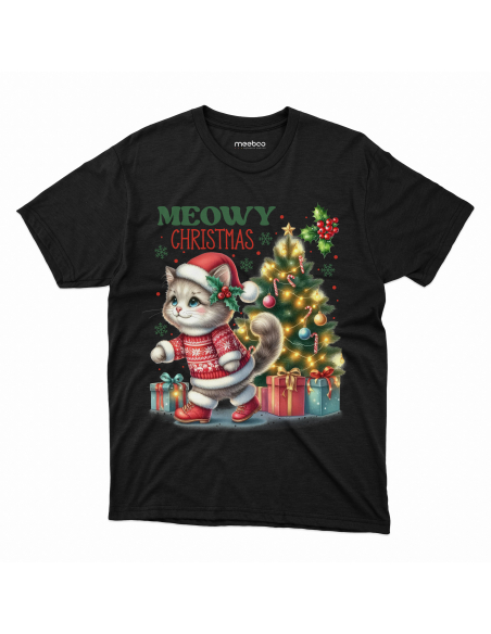 KOSZULKA DZIECIĘCA Meowy Christmas Kotek