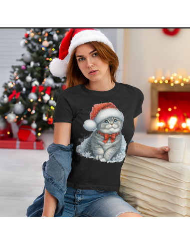 KOSZULKA DAMSKA Świąteczny szary...