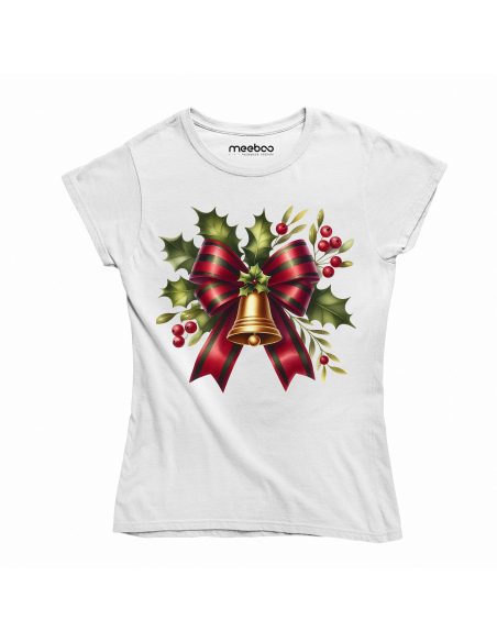KOSZULKA DAMSKA Świąteczna wstążka i jemioła