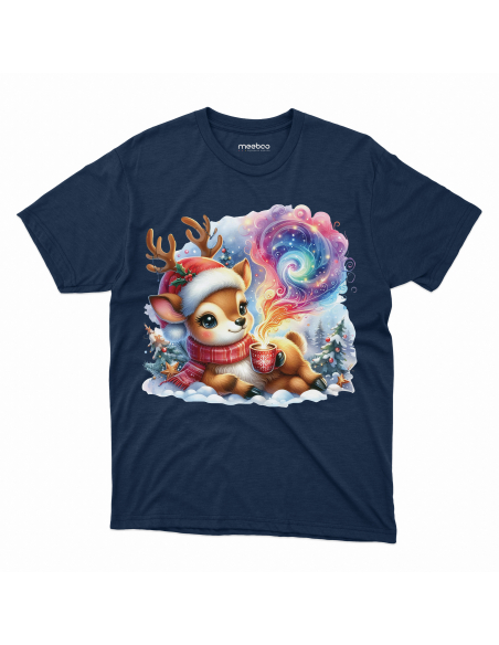 KOSZULKA DZIECIĘCA Świąteczny jelonek z kubkiem