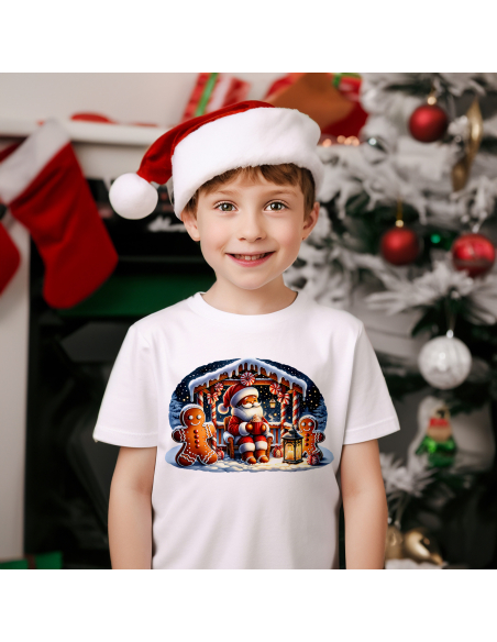 KOSZULKA DZIECIĘCA Mikołaj piernik siedzący w fotelu