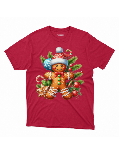 KOSZULKA DZIECIĘCA Piernik w zimowej czapce z bombkami