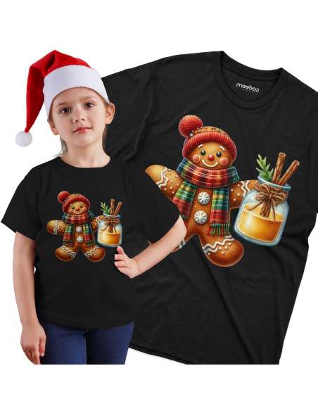 KOSZULKA DZIECIĘCA Piernik w zimowej czapce i szaliku