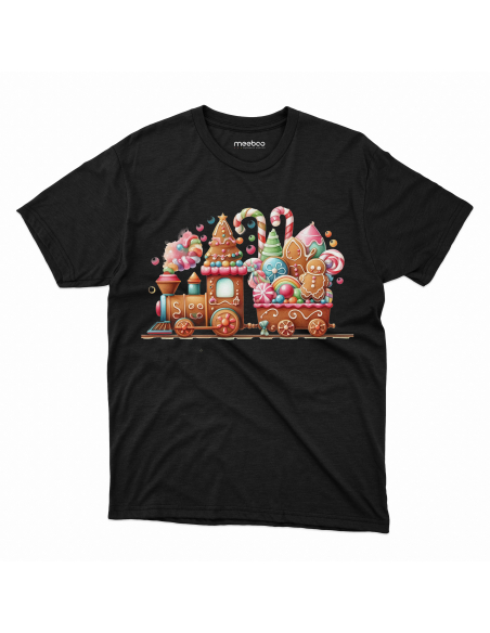 KOSZULKA DZIECIĘCA Pociąg z piernika ze słodkościami