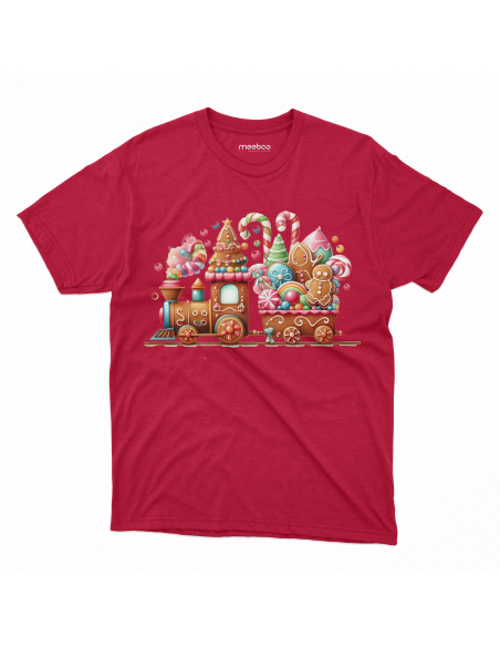 KOSZULKA DZIECIĘCA Pociąg z piernika ze słodkościami