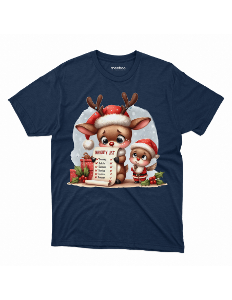 KOSZULKA DZIECIĘCA Reniferek w świątecznej czapce czytający list