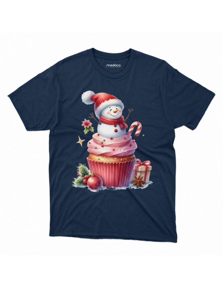 KOSZULKA DZIECIĘCA Babeczka z bałwanem w czapce mikołaja