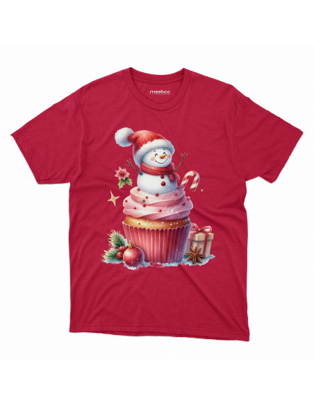 KOSZULKA DZIECIĘCA Babeczka z bałwanem w czapce mikołaja