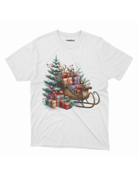 KOSZULKA DZIECIĘCA Choinka, sanie z prezentami