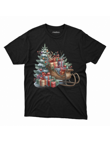 KOSZULKA DZIECIĘCA Choinka, sanie z prezentami