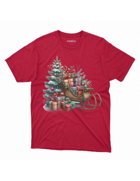 KOSZULKA DZIECIĘCA Choinka, sanie z prezentami