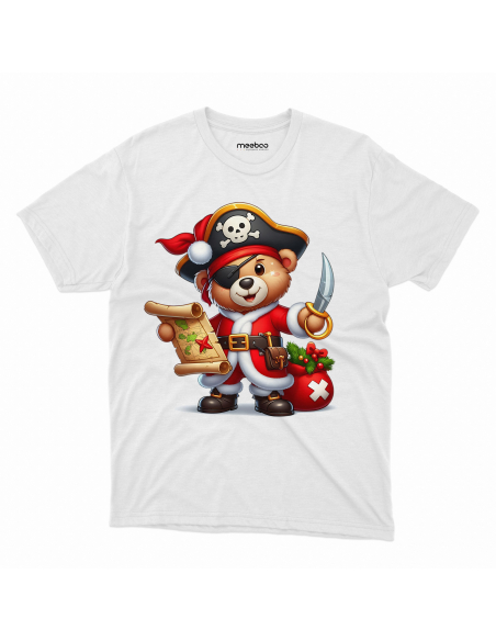 KOSZULKA DZIECIĘCA Miś pirat z mapą i mieczem