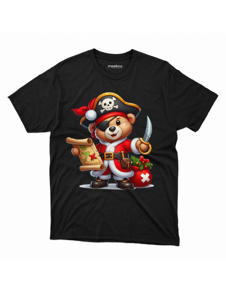 KOSZULKA DZIECIĘCA Miś pirat z mapą i mieczem