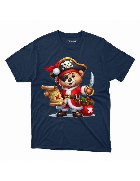 KOSZULKA DZIECIĘCA Miś pirat z mapą i mieczem