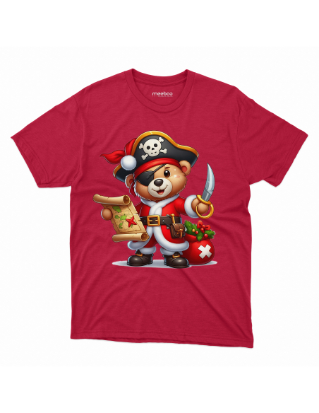 KOSZULKA DZIECIĘCA Miś pirat z mapą i mieczem