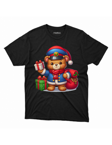 KOSZULKA DZIECIĘCA Miś z plecakiem i prezentami