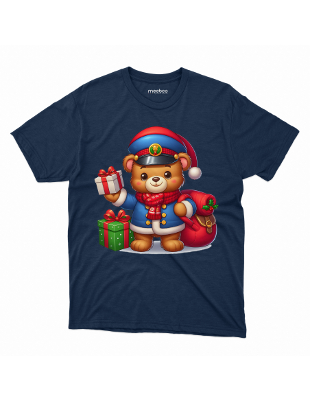 KOSZULKA DZIECIĘCA Miś z plecakiem i prezentami