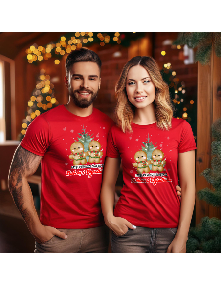 Zestaw KOSZULKA MĘSKA + KOSZULKA DAMSKA Moje pierwsze święta z babcią i dziadkiem