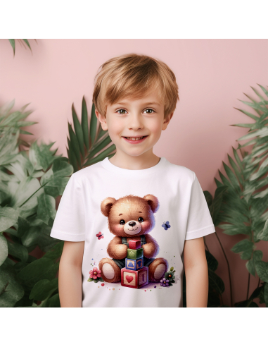 KOSZULKA DZIECIĘCA Miś układający...