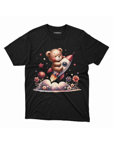 KOSZULKA DZIECIĘCA Miś lecący rakietą