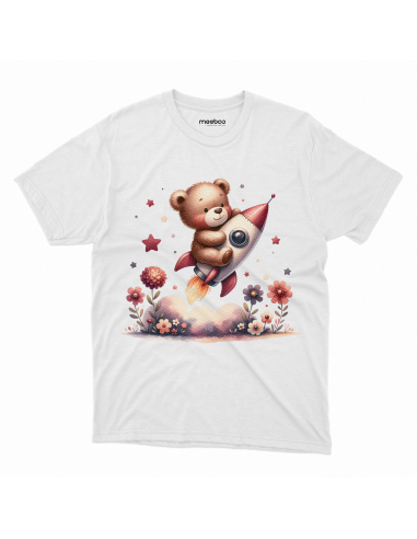 KOSZULKA DZIECIĘCA Miś lecący rakietą