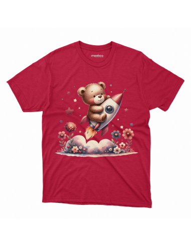 KOSZULKA DZIECIĘCA Miś lecący rakietą