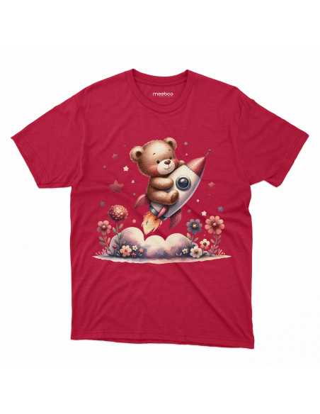 KOSZULKA DZIECIĘCA Miś lecący rakietą