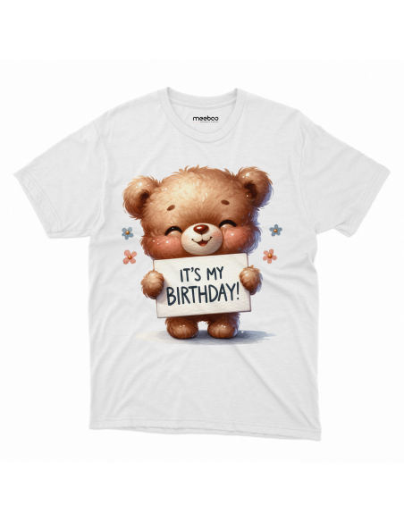 KOSZULKA DZIECIĘCA Miś z kartką It's my birthday