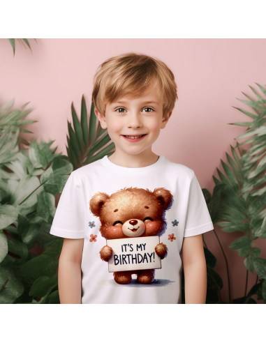 KOSZULKA DZIECIĘCA Miś z kartką It's...