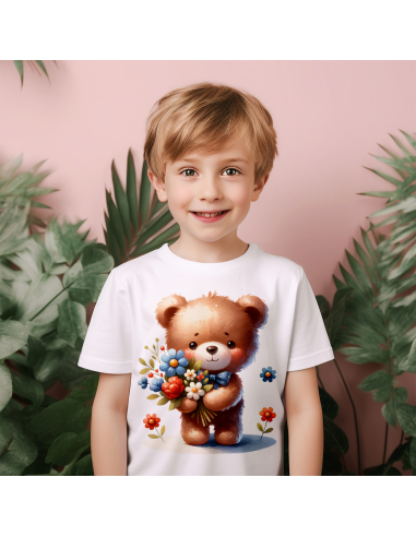 KOSZULKA DZIECIĘCA Miś z bukietem...