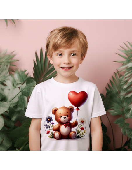 KOSZULKA DZIECIĘCA Miś z balonem serduszkiem