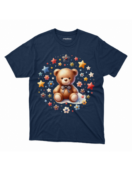 KOSZULKA DZIECIĘCA Miś wśród gwiazdek i kwiatków